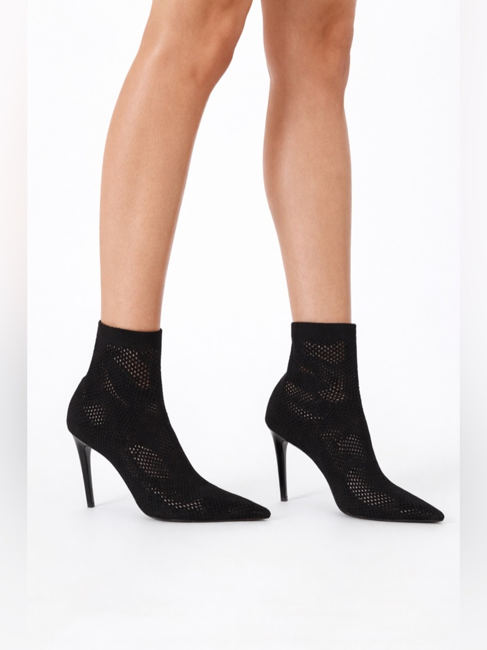 Loewe 105mm Fishnet Stiletto Bootie Pumps/Size 8